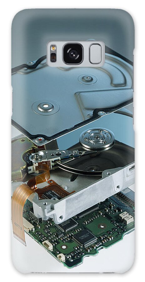 Hard Disk Assembly Galaxy Case featuring the photograph Computer Hard Disk Assembly by Sheila Terry
