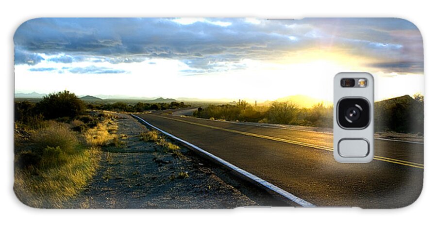 Desert Highway Galaxy Case featuring the photograph Desert Highway by Anthony Citro