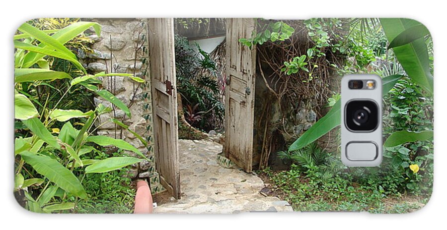 Garden Door Galaxy Case featuring the photograph Door to Paradise by Al Griffin
