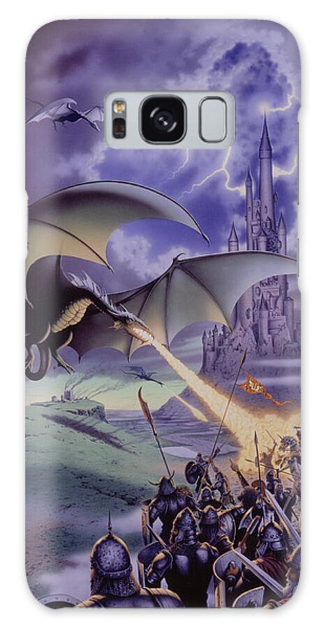 Dragon Galaxy Case featuring the photograph Dragon Combat by MGL Meiklejohn Graphics Licensing