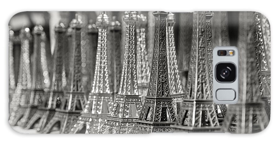 Black White Galaxy Case featuring the photograph Eiffel tower miniature by Olivier Steiner