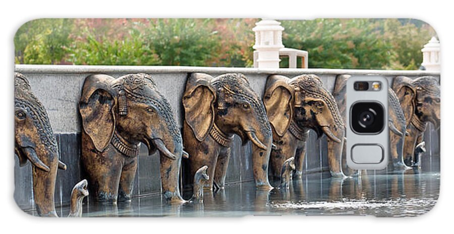 Elephants Galaxy S8 Case featuring the photograph Elephants of the Mandir by Angie Schutt