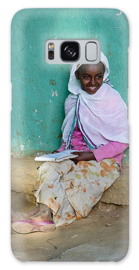 Ethiopia Galaxy S8 Case featuring the painting Ethiopia-South School Girl by Robert SORENSEN
