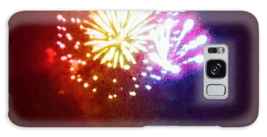 Fire Galaxy Case featuring the photograph Fireworks by Kayla Mitchell