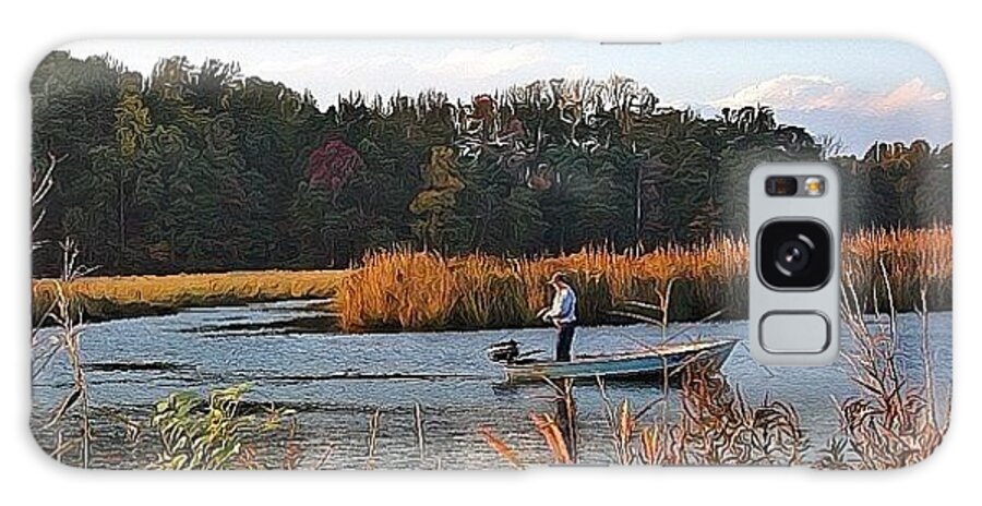 River Galaxy Case featuring the photograph Fishing In The Fall by Pop Photos