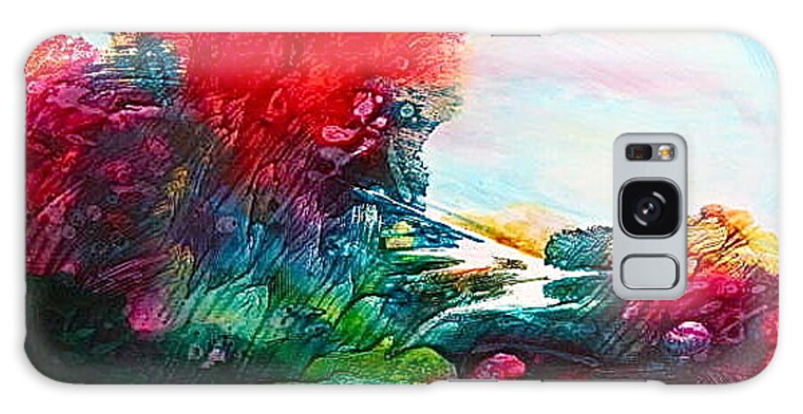 Landscape Galaxy Case featuring the painting Flow by Janice Nabors Raiteri