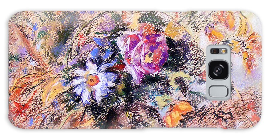 Flower Galaxy Case featuring the painting Flower Burst mixed bouquet by Richard James Digance