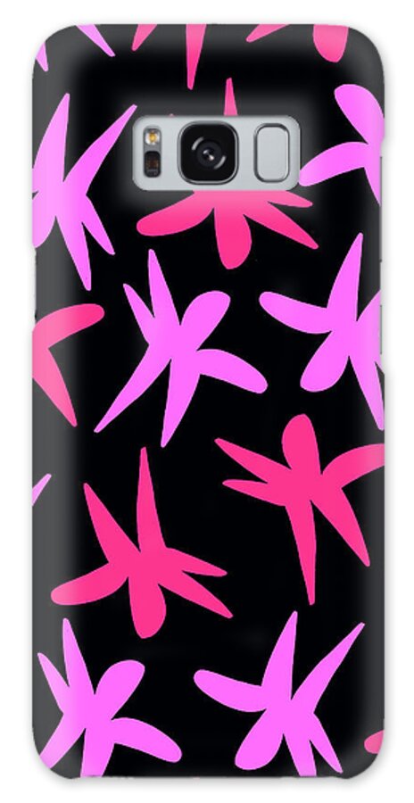 Louisa Galaxy Case featuring the digital art Flower Stars by Louisa Knight