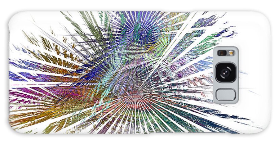 Fractal Galaxy Case featuring the digital art Fractura Colora on White by Richard Ortolano