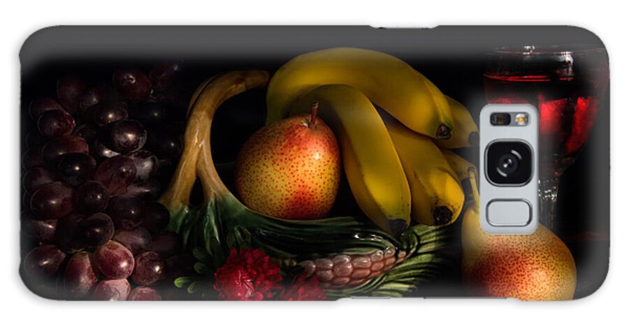 Fruit Galaxy Case featuring the photograph Fruit Still Life With Wine by Ann Garrett