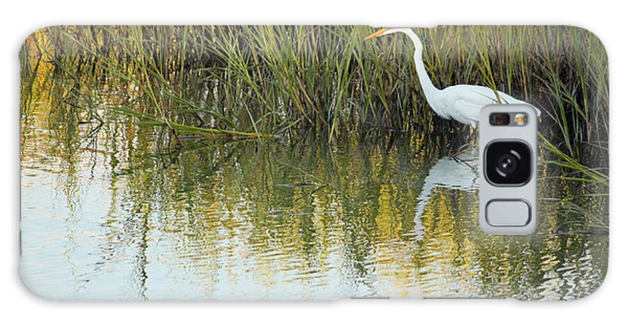 Egret Galaxy S8 Case featuring the photograph Gone Fishing II by Suzanne Gaff