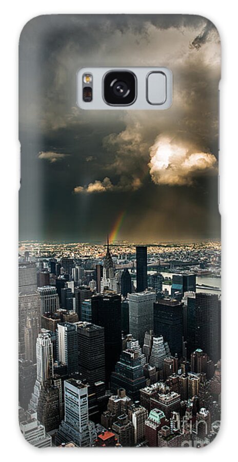 Manhatten Galaxy Case featuring the photograph Great Skies over Manhattan by Hannes Cmarits