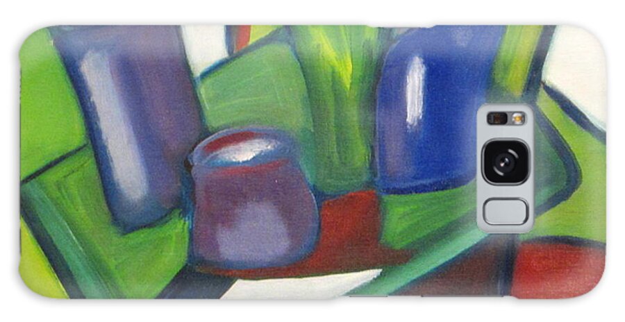 Still Life Galaxy Case featuring the painting Green Still Life by Patricia Cleasby