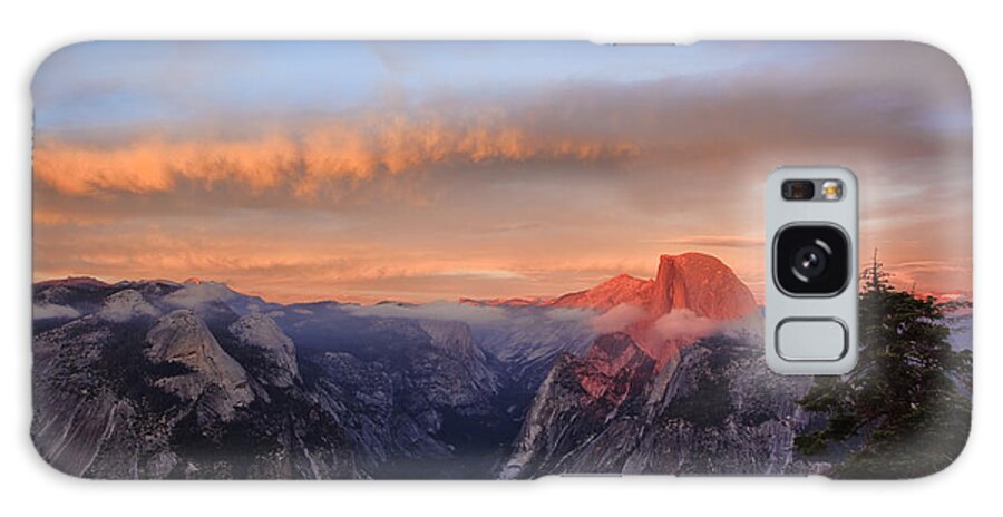 Yosemite Galaxy Case featuring the photograph Half Dome at Sunset by Susan Gary