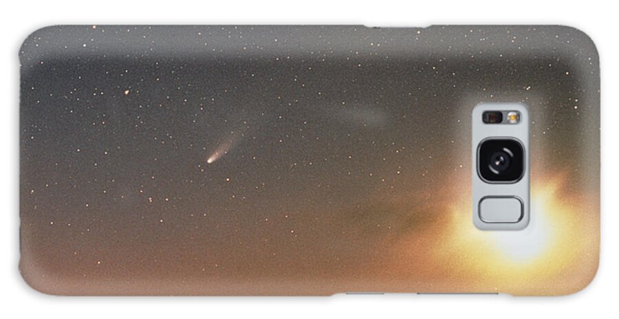 Comet Halley Galaxy Case featuring the photograph Halley's Comet Photographed From New Zealand by Barney Magrath