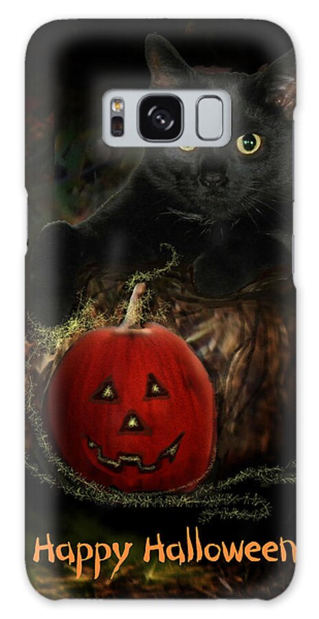 Liz Viztes Galaxy S8 Case featuring the digital art Happy Halloween by Liz Viztes
