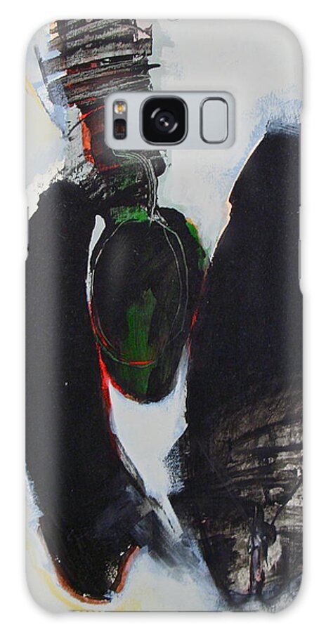 Abstract Painting Galaxy Case featuring the painting Homage To Spanish Republic Elegy By Robert Motherwell -2- by Cliff Spohn