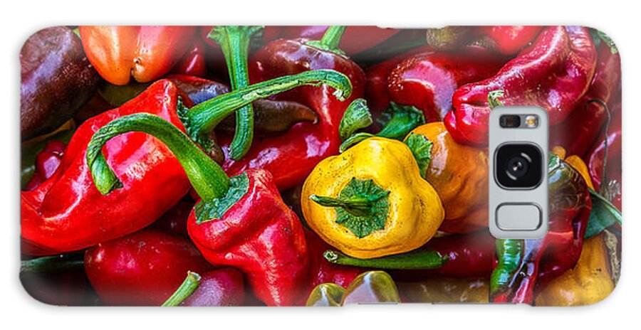 Hot Peppers Galaxy Case featuring the photograph Hot Pepper Time by Ken Stanback