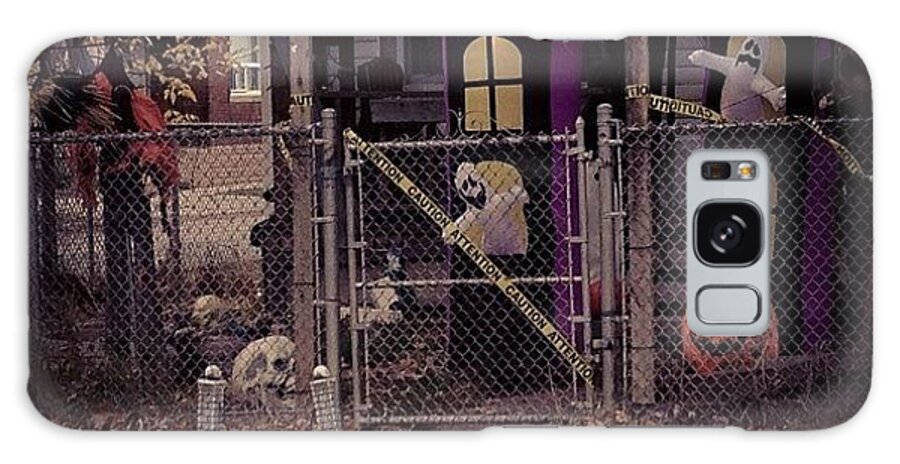 Spooky Galaxy Case featuring the photograph I Love People's Decorations For by Katrina A