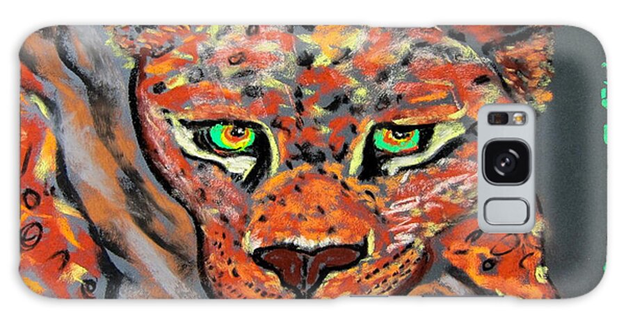 Belize Wildlife Galaxy Case featuring the painting Jaguar Bebe Portrait by Kathryn Barry