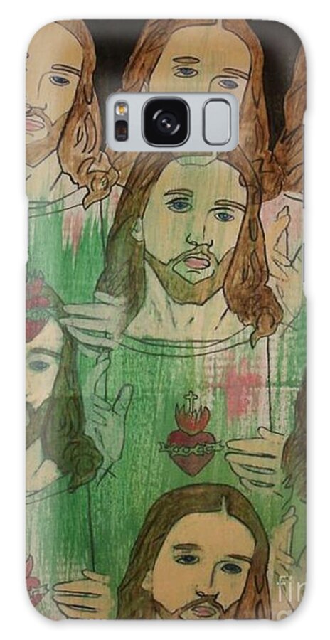 Jesus Galaxy Case featuring the painting Jesus by Samantha Lusby