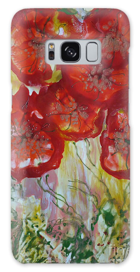 Flowers Galaxy Case featuring the painting Just for Today by Heather Hennick
