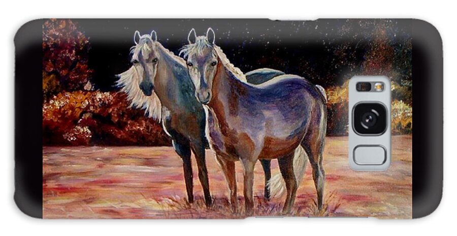 Horses Galaxy Case featuring the painting Just Who ARE You by Julie Brugh Riffey