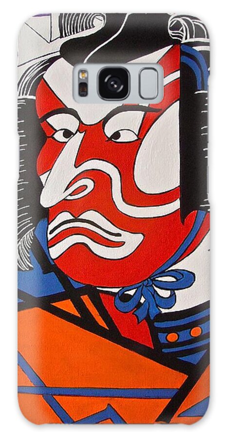 Japanese Galaxy Case featuring the painting Kabuki Actor 2 by Stephanie Moore