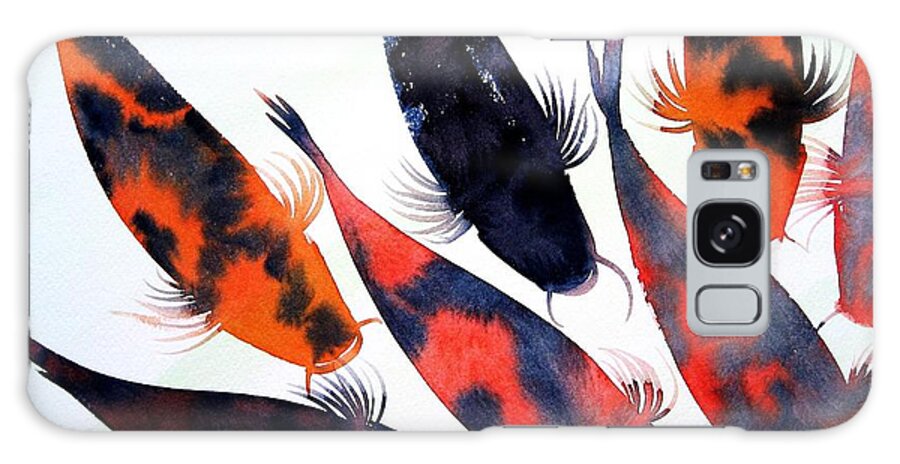 Nature Galaxy Case featuring the painting Koi Pond by Frances Ku