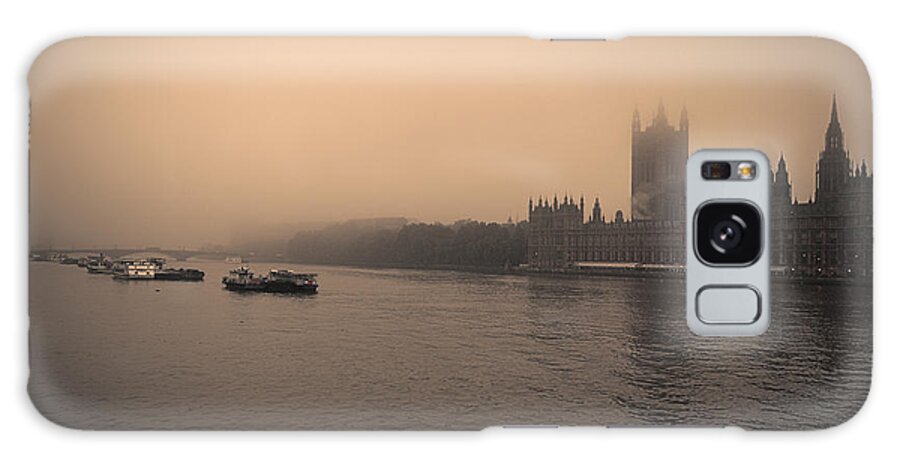 Boat Galaxy Case featuring the photograph London Smog/Fog by Lenny Carter
