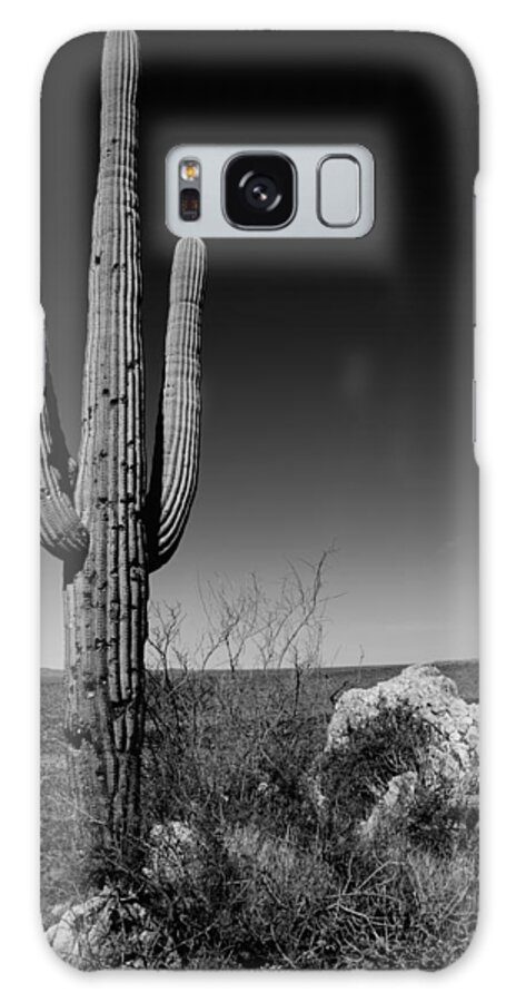 Lone Saguaro Galaxy Case featuring the photograph Lone Saguaro by Chad Dutson