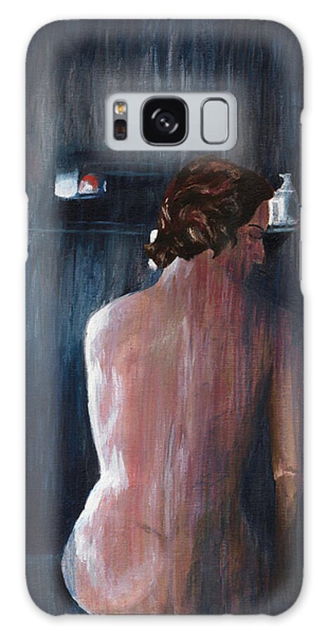 Bather Galaxy Case featuring the painting Looking Through Glass by Vic Ritchey