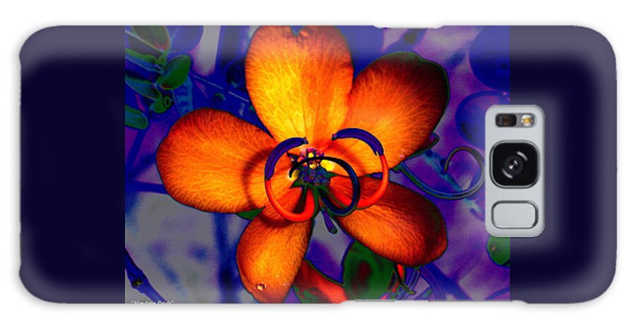 Mandarin Galaxy Case featuring the digital art Mandarin Petals by Larry Beat