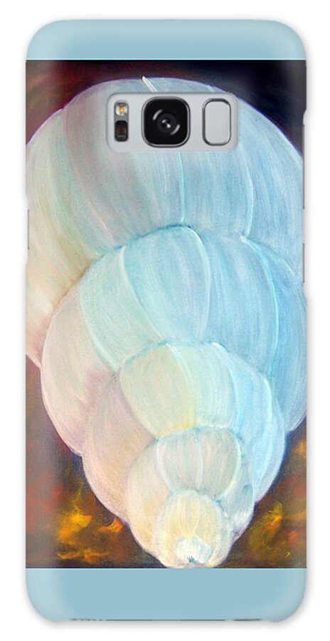 Seashell Galaxy S8 Case featuring the painting White Seashell by Dina Holland