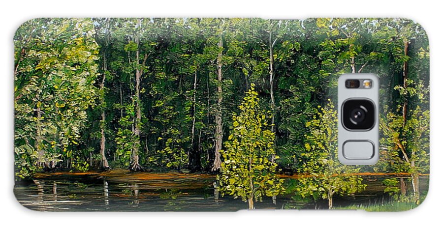 Manatee Springs State Park Galaxy Case featuring the painting Manatee Springs by Larry Whitler