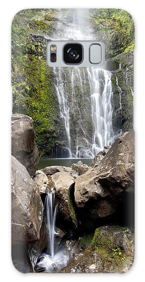 Beautiful Galaxy Case featuring the photograph Mauis Wailua Falls and Rocks by Jenna Szerlag