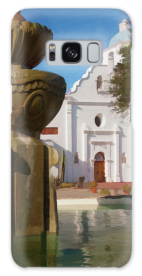 Architecture Galaxy S8 Case featuring the digital art Mission Santa Cruz by Sharon Foster