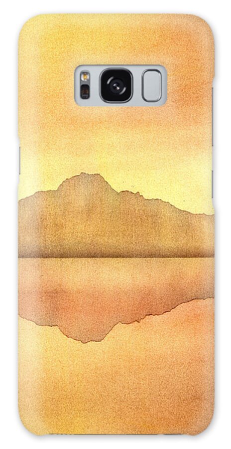 Landscape Galaxy Case featuring the painting Misty Sunset by Hakon Soreide