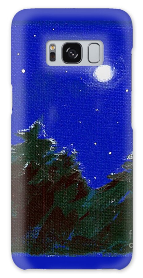 Moon Galaxy Case featuring the painting Super Moon by Deb Stroh-Larson