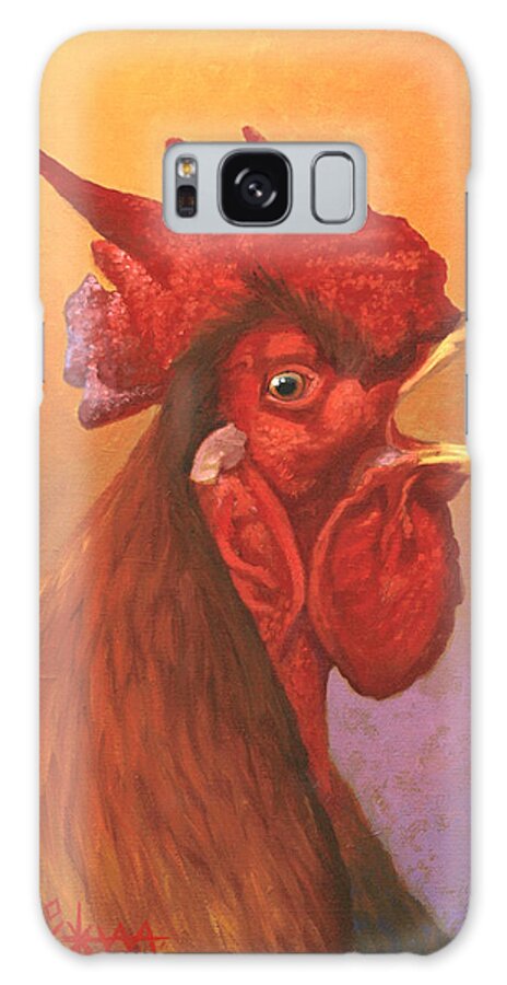 Rooster Galaxy S8 Case featuring the painting Morning Call by Howard Dubois