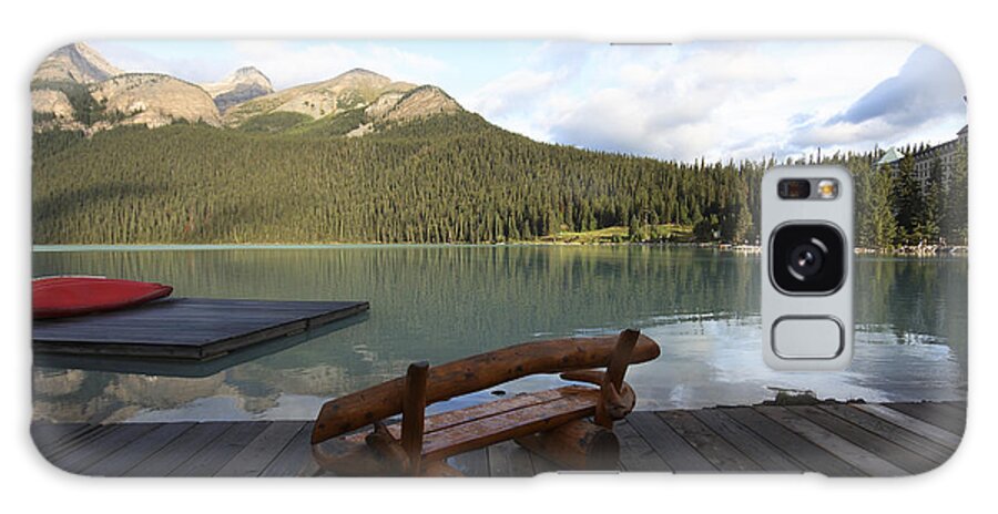 Landscape Galaxy Case featuring the photograph Morning Lake Louise by Milena Boeva