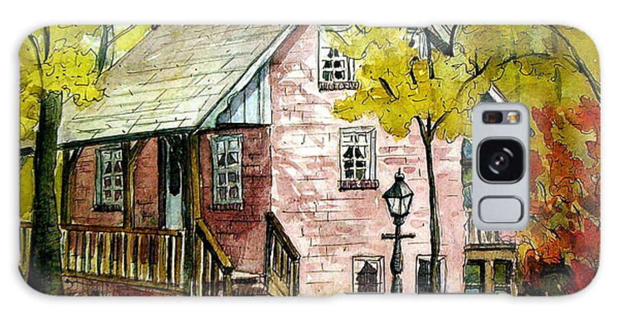Cottage Galaxy Case featuring the painting Mrs. Henry's Home 2 by Gretchen Allen