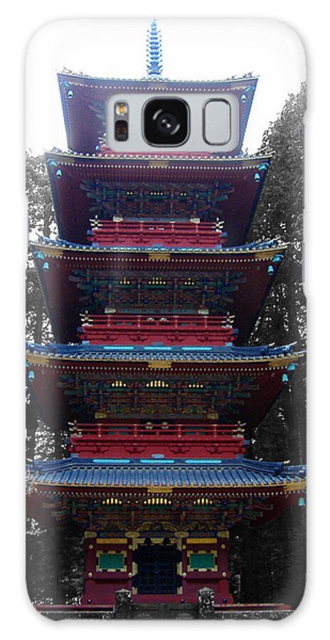 Nikko Galaxy Case featuring the photograph Nikko Pagoda by Naxart Studio