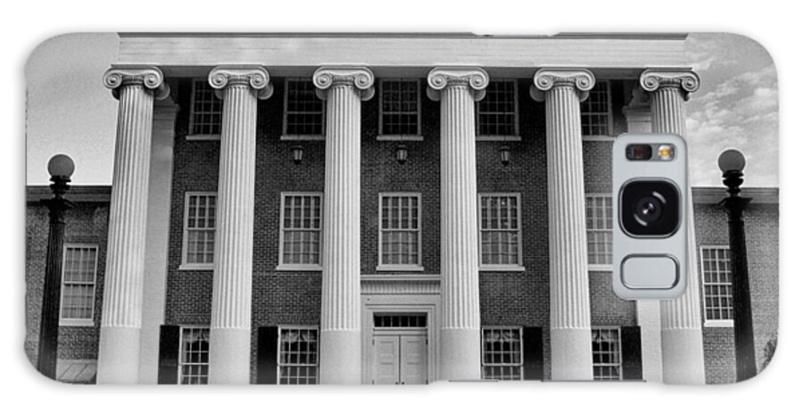 Lyceum Galaxy Case featuring the photograph Ole Miss Lyceum Black and White by Joshua House