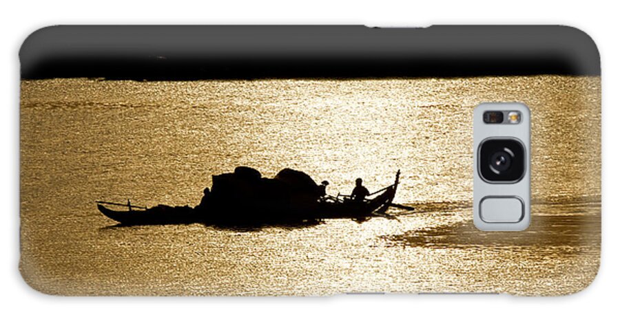 Asia Galaxy Case featuring the photograph On golden waters by David Freuthal