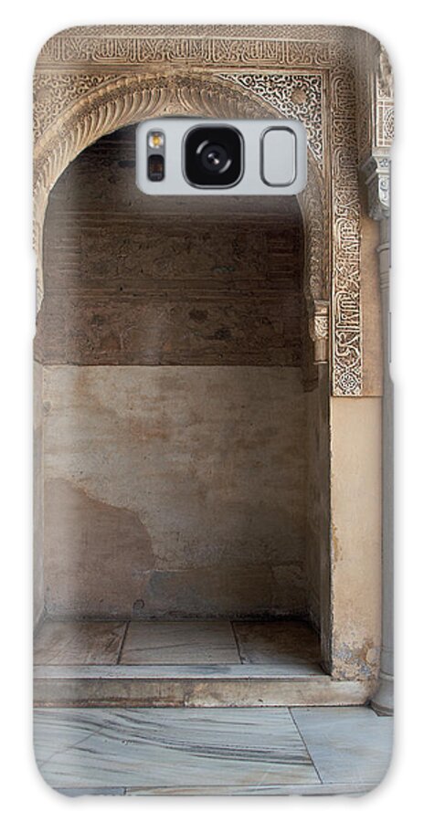 Alhambra Galaxy S8 Case featuring the photograph Ornate Arch and Pillar by David Kleinsasser