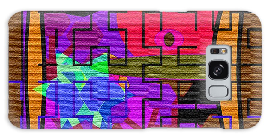 Ebsq Galaxy Case featuring the digital art Purple Brown Maze by Dee Flouton