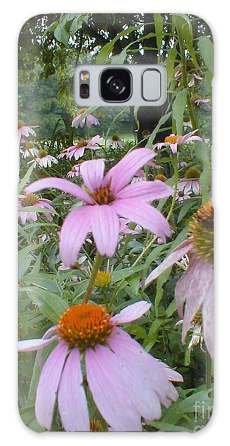 Flowers Galaxy Case featuring the photograph Purple Coneflowers by Vonda Lawson-Rosa