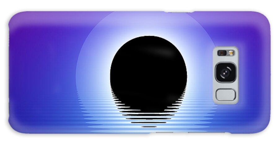Fractal Galaxy Case featuring the digital art Purple moon set by Steev Stamford