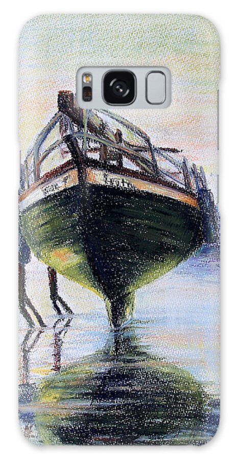Boat Galaxy Case featuring the drawing Ready To Slip by Barbara Pommerenke